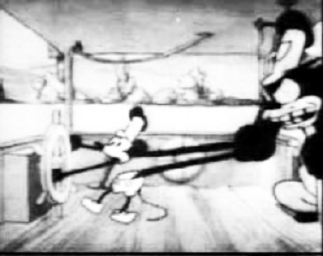 Figura 3. Da "Steamboat Willie", il noto cortometraggio di Walt Disney (1928) © The Walt Disney Company